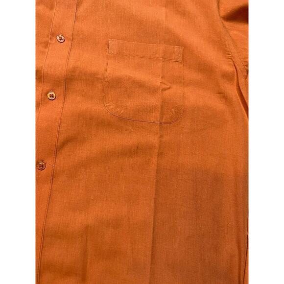 Daniel Ellissa Long Sleeve French Cuff Button Up Shirt 171/2 34-35 brown squash - Picture 11 of 11